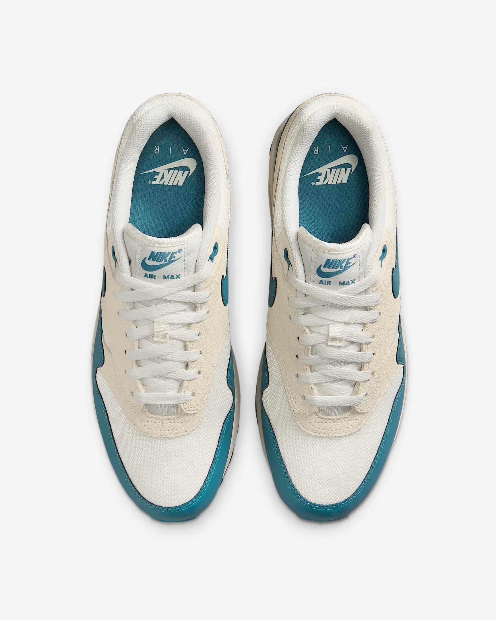 Nike Air Max 1 Soft Pearl/Light Khaki/Zwart/Smokey Blue Stijl: FZ5808-011